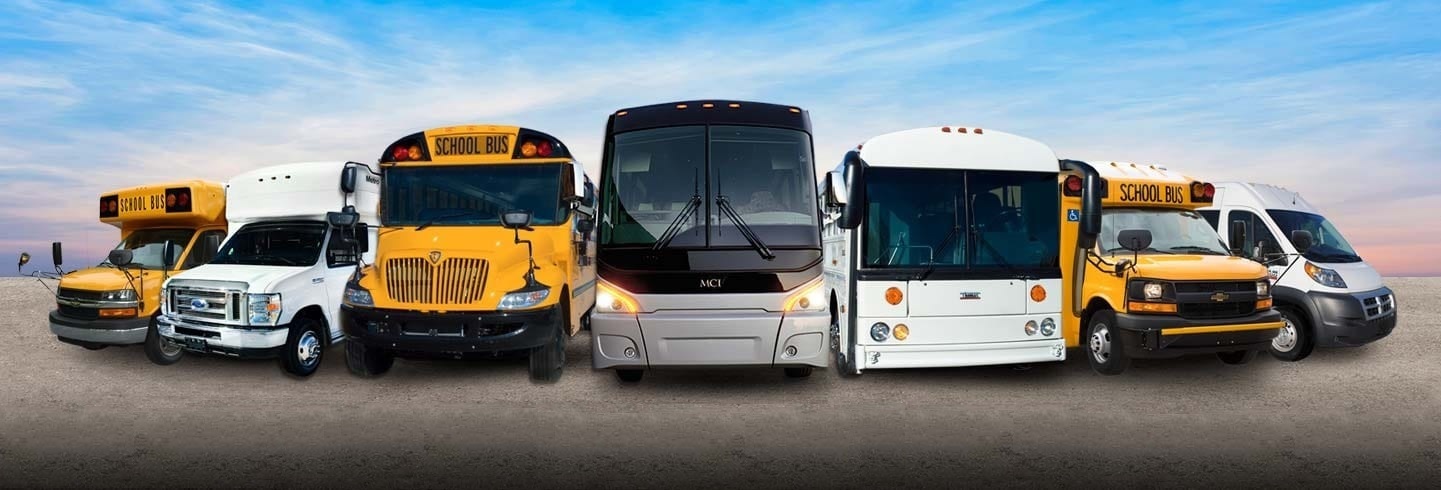 a bus parked in a parking lot